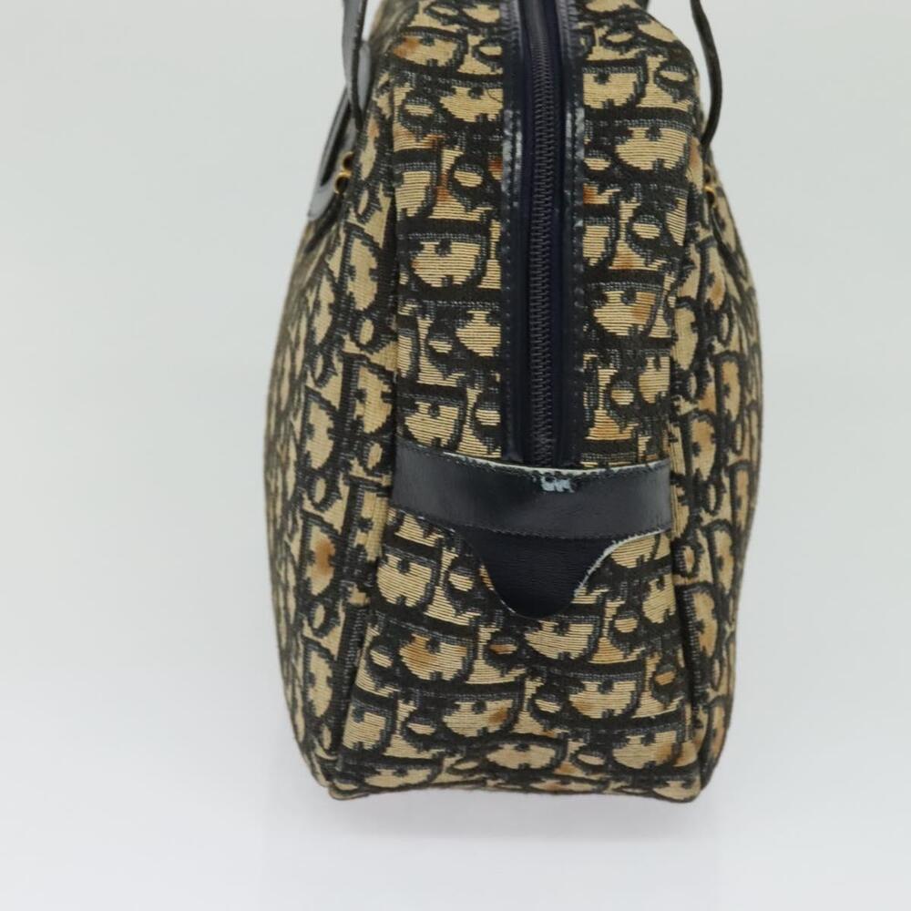 DIOR Trotter Canvas Hand Bag Navy Gold - Picture 5 of 12
